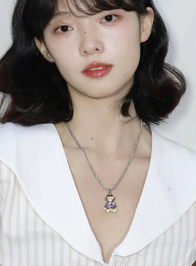 西迟女宇航员小熊项链