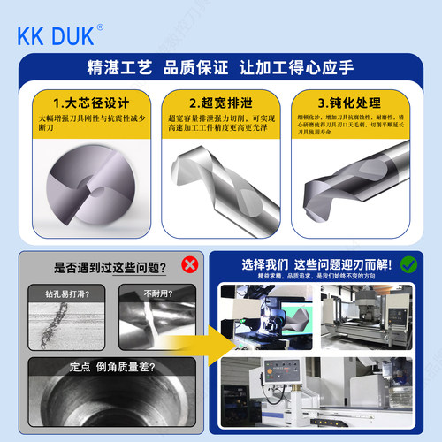 钨钢圆弧涂层定点钻90度倒角刀1 1.2 1.5 2 2.5 3 5 6 8 10 12 - 图2