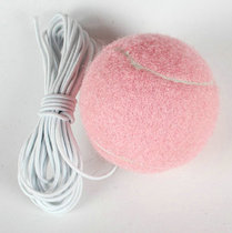 Pink Tennis Abrasion Resistant Elastic Practice Ball Single Loaded Single Training Ball Tennis Trainer Tennis