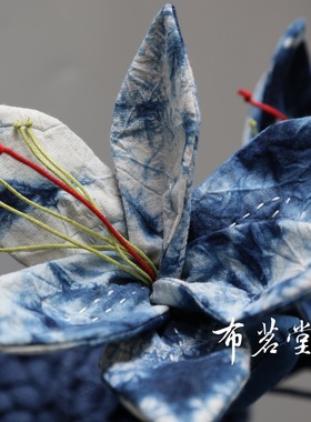 云南扎染百合花插花布茗堂