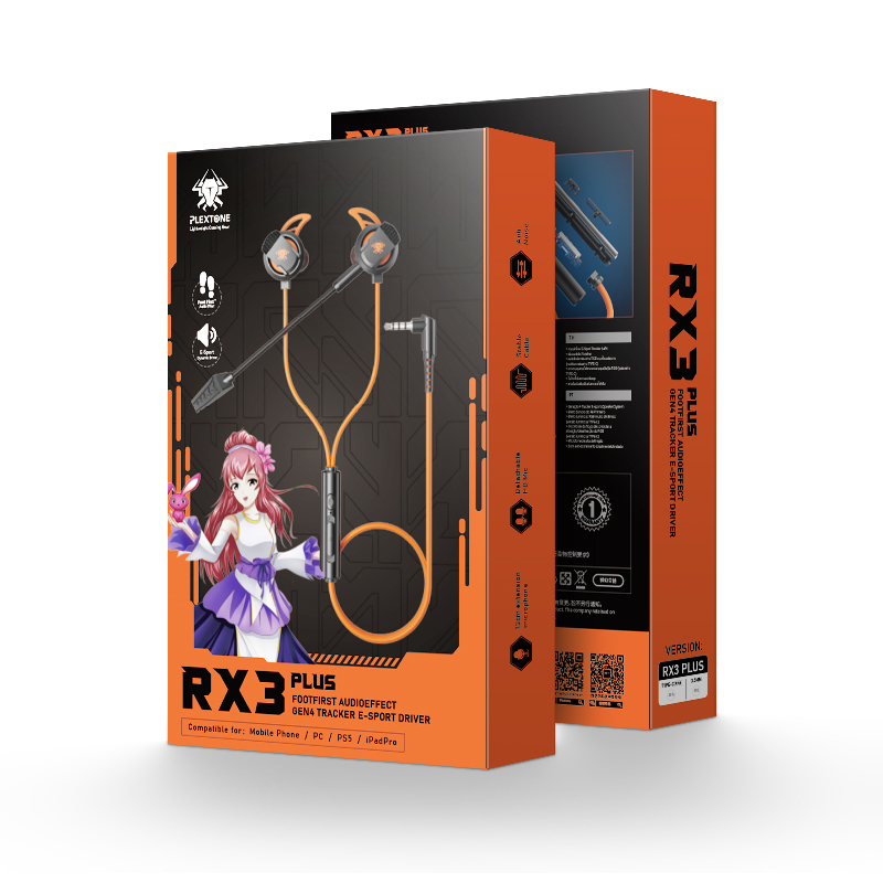 双麦浦记RX3 PLUS电竞游戏耳机入耳式手机typec有线吃鸡听声辨位-图3