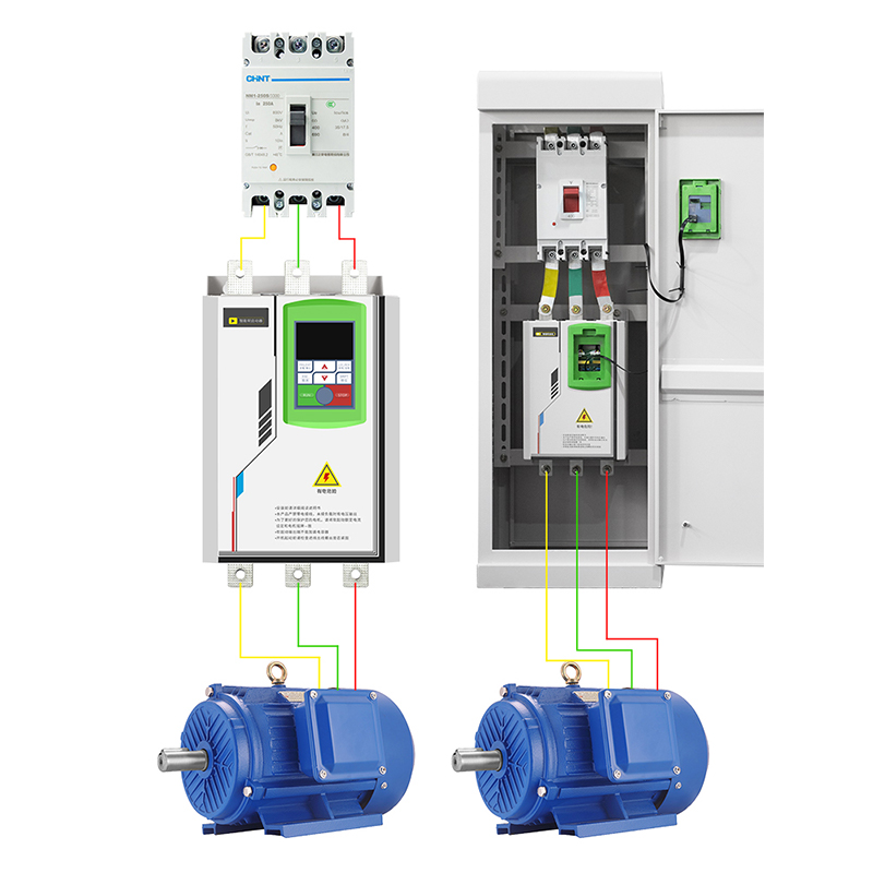 在线软起动柜旁路式电机软启动器55/75/90/132/160/200/220/250KW - 图2