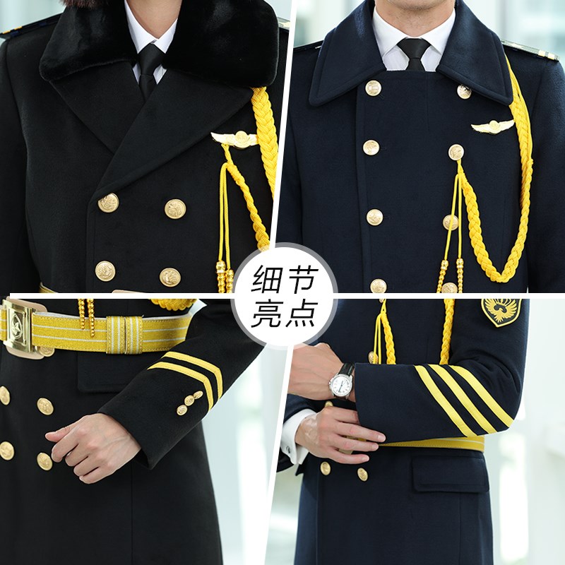 新选形象岗保安呢子大衣r工作服男冬装售楼处酒店迎宾礼宾加厚冬 - 图0