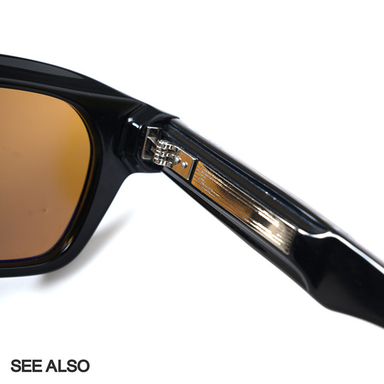 VOIR AUSSI Lunettes de soleil à lentilles en nylon en fibre d'acétate de la série Bc, style ancien argent