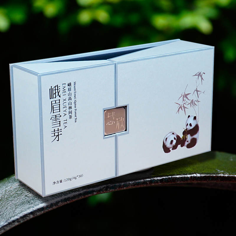 2024明前新茶礼盒 峨眉山高山绿茶峨眉雪芽慧欣特级茶叶120g春茶 - 图0