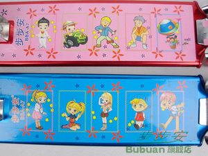 步步安升级版加强铝合金三轮儿童卡通滑板车激光轮无减震