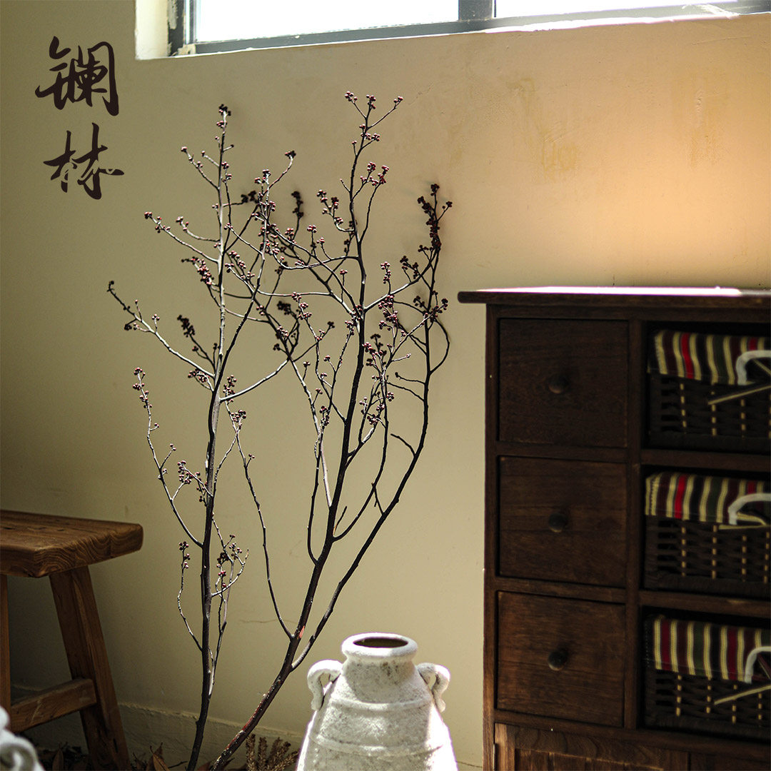 干树枝复古禅意天然枯枝插花干花仿真花束侘寂风民宿装饰艺术摆件_虎窝淘