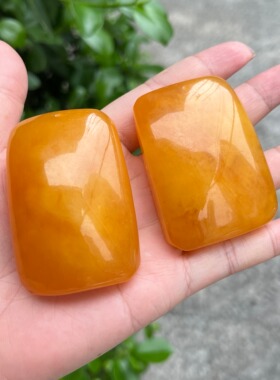 天然二代蜜蜡鸡油黄平安无事牌吊坠玉石挂件男女款吉祥饰品DIY 9
