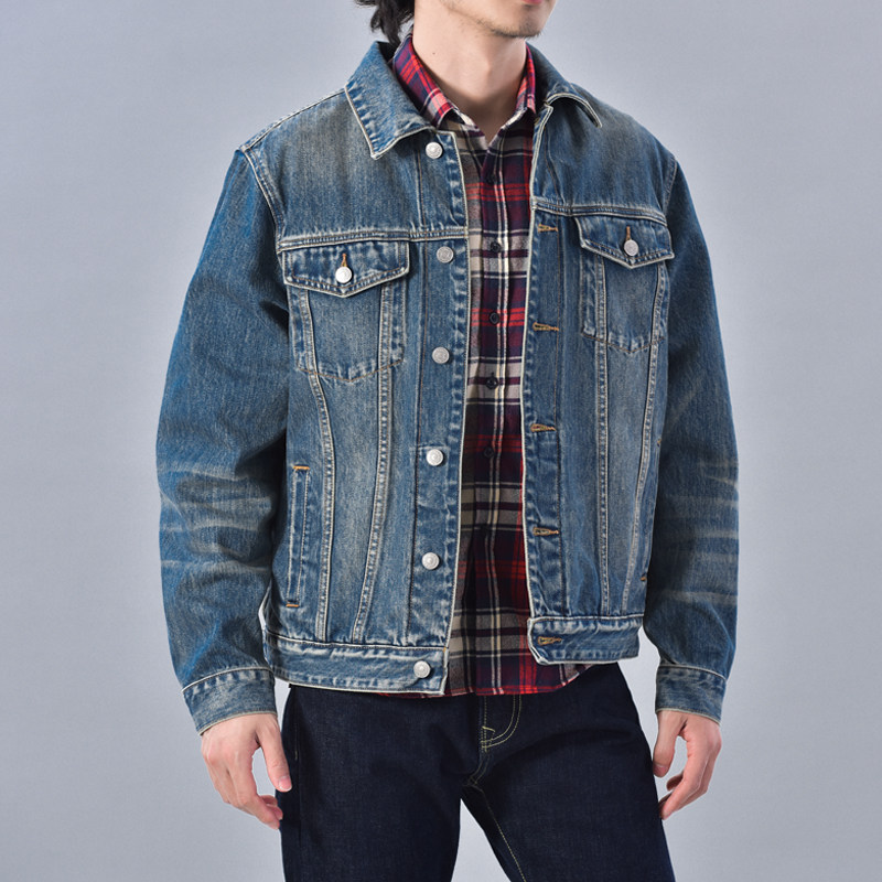 经典热销 美式复古vintage赤耳丹宁水洗做旧牛仔夹克 JK001,淘宝优惠券,粉丝福利购,淘宝优惠卷
