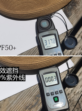 赫本风uvcut可折叠沙滩防晒草帽