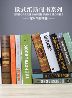 北欧现代简约仿真书布客厅摆件