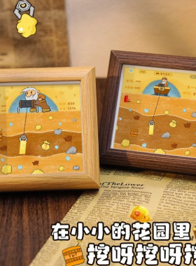 diy黄金矿工相框摆件自由创意