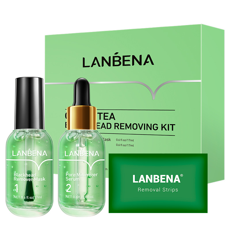 LANBENA BLACKHEAD REMOVER MASK鼻贴液+毛孔精华液 组合套盒 - 图3