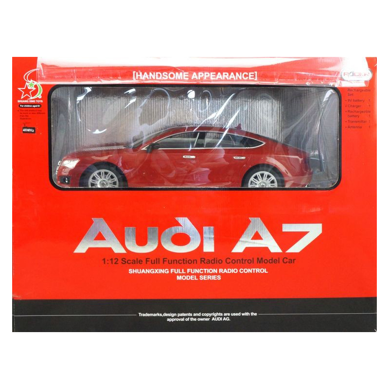 SHUANG XING TOYS奥迪AUDI A7车头灯可亮遥控汽车模型1:12豪华装 - 图3