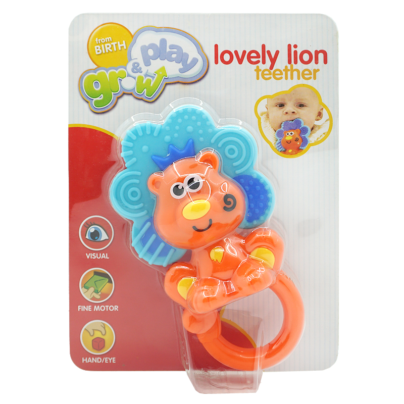 grow play teether 婴儿磨牙固齿牙胶小象蟹动物造型手握安抚玩具 - 图3