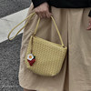 Summer niche woven bucket bag for women crossbody handbag
