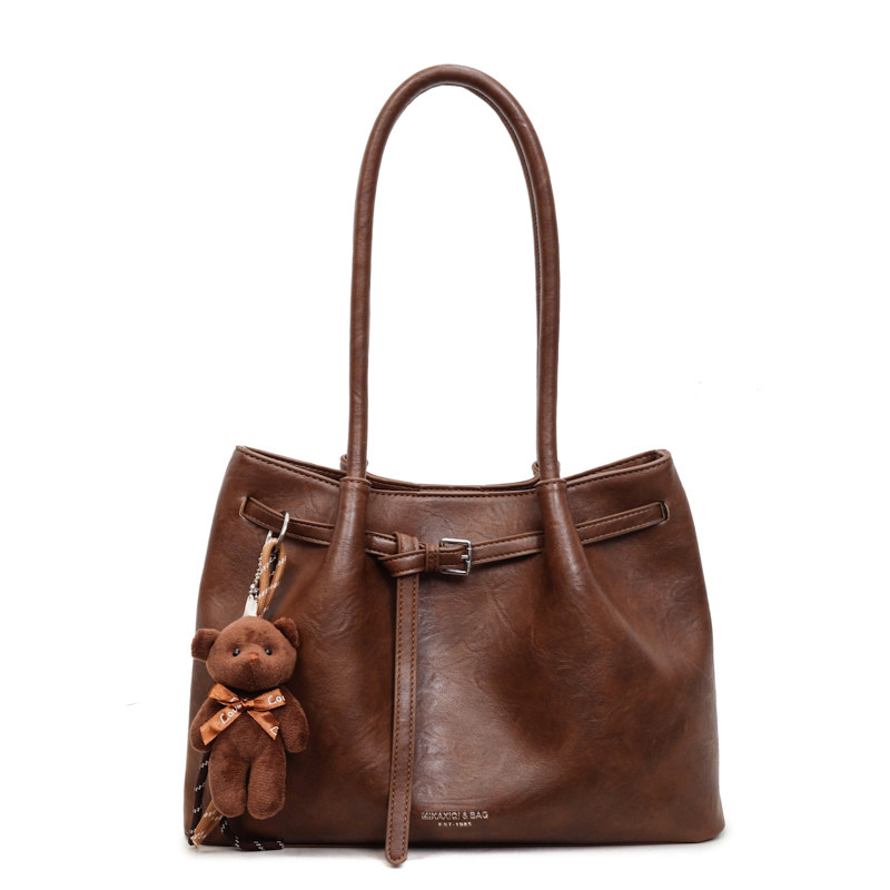 高级质感复古大容量包包女2025新款时尚通勤单肩包手提托特水桶包,淘宝优惠券,粉丝福利购,淘宝优惠卷