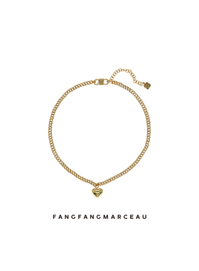 原创设计时尚镀金情侣爱心项链