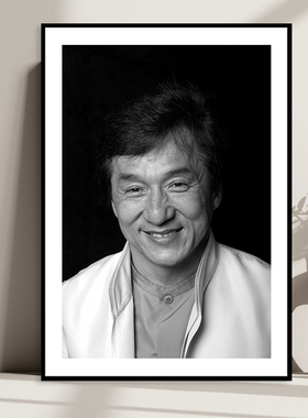 Jackie Chan 成龙大哥香港电影明星海报挂画复古港式餐厅装饰画