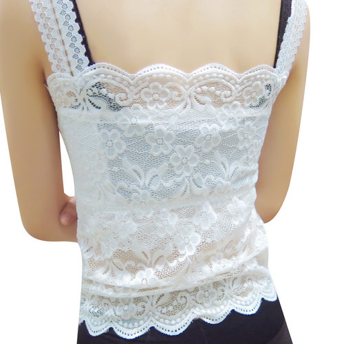 2026新款春夏季女短款小背心大码内搭上衣抹胸薄款蕾丝吊带打底女 - 图0