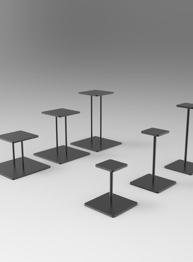 古玩文玩增高绿植展示架铁艺加高底座家装茶几杂物架佛头摆放支架