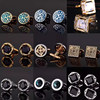Men's business hunting style French shirt with cufflinks