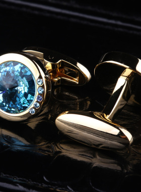 法式衬衫袖扣CUFFLINKS水晶