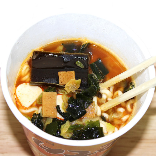 农心浣熊乌冬面辣味海鲜汤面乌龙面速食杯面碗面韩国进口方便面 - 图0