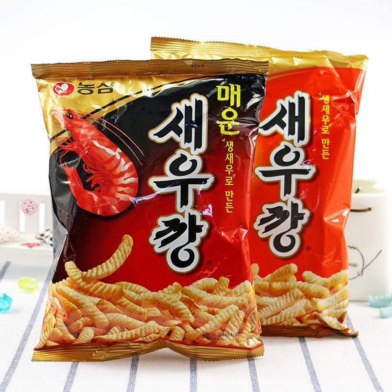 农心鲜虾条90g膨化食品怀旧解馋小吃办公室网红休闲韩国进口零食,淘宝优惠券,粉丝福利购,淘宝优惠卷