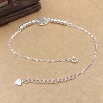 ຄວາມຮູ້ສຶກການອອກແບບ S999 sterling anklet ເງິນສໍາລັບແມ່ຍິງ 2022 ຮູບແບບໃຫມ່ trendy copper coins fairy ຕີນແບບໂບຮານ ornaments ໂອນ beads kA