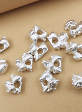 3d硬银999纯银手链diy串珠材料