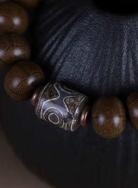 精品六道木手串男老料九道满纹天然降龙木佛珠跑环念珠饰品手链