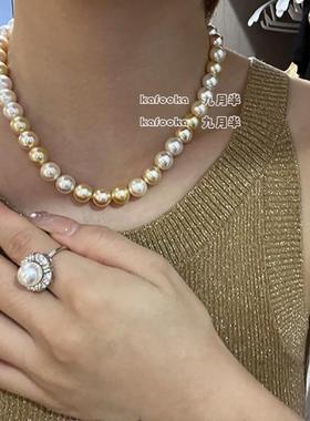 九月半高档人造珍珠珍珠项链