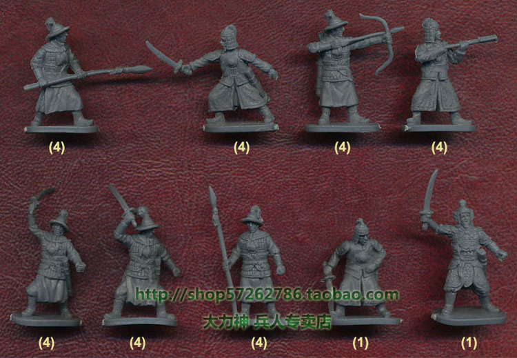 凯撒Caesar 迷你1:72兵人模型 H032中国古代明朝兵人明军
