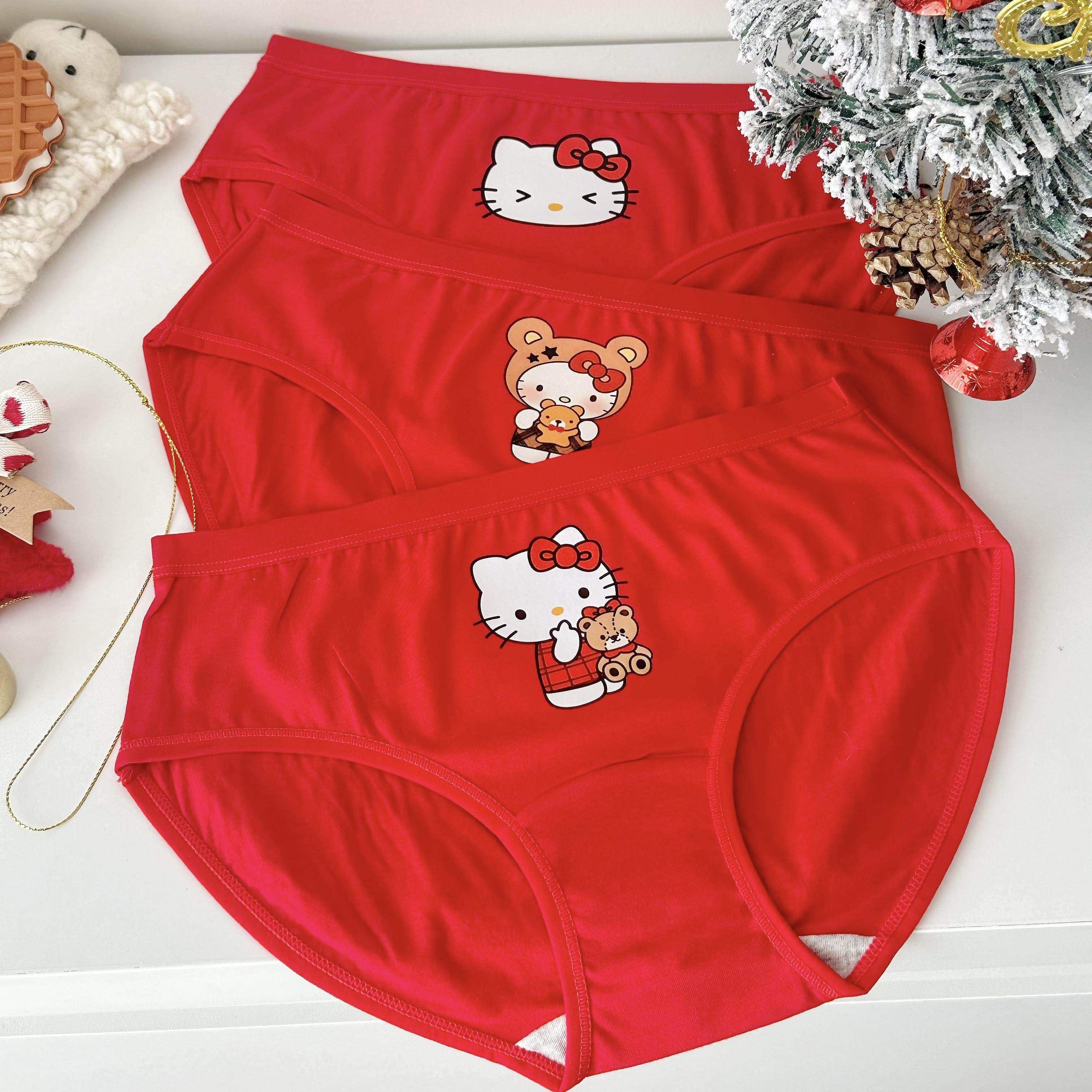 好运常在3条装可爱少女新年本命年大红色中腰纯棉抑菌裆女士内裤,淘宝优惠券,粉丝福利购,淘宝优惠卷