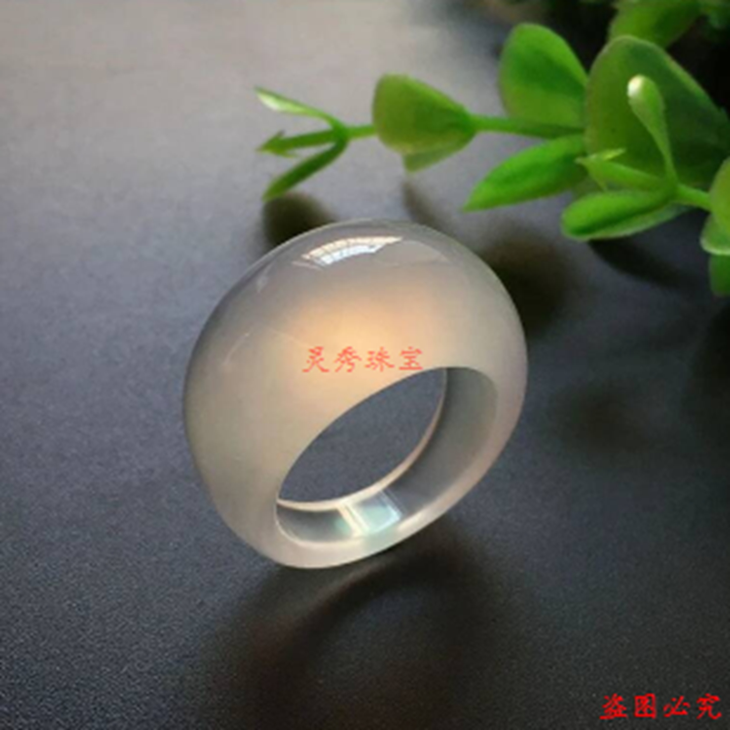 黑玛瑙扳指男女款霸气个性夸张玉髓水滴聚财款小众冷淡风指环 - 图2