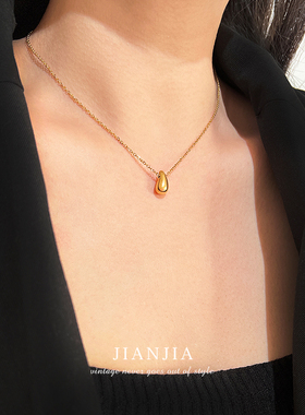 极简高级感小水滴项链