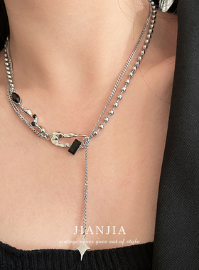 回形针流苏甜酷风辣妹项链