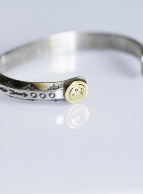 手镯手工银饰铁头的店纯银印第安