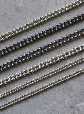 圆珠款925银项链百搭款个性潮流