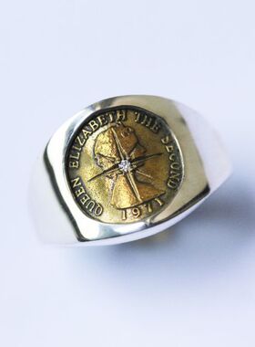 复古戒指水晶钻戒铁头的店男女