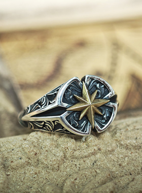 铁头的店情侣925银欧美戒指