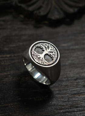 铁头的店男女通用925银复古指环