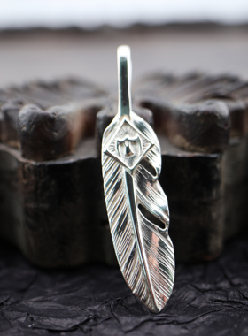 铁头的店情侣925银羽毛吊坠