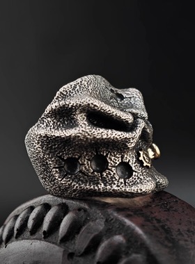 铁头的店925银复古美式重工指环