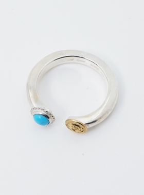 金标松石戒指潮流个性款金银指环