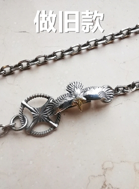 HB太角项链铁头的店纯银情侣小鹰