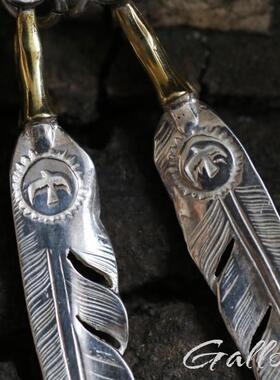 鹰头小羽毛吊坠铁头的店纯银情侣