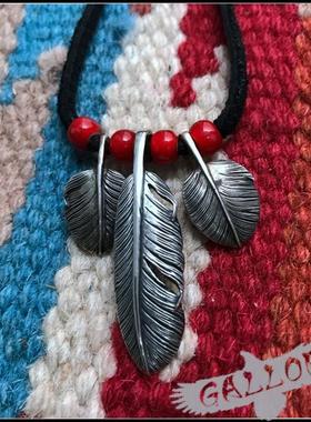 福字羽毛吊坠铁头的店摩根银币