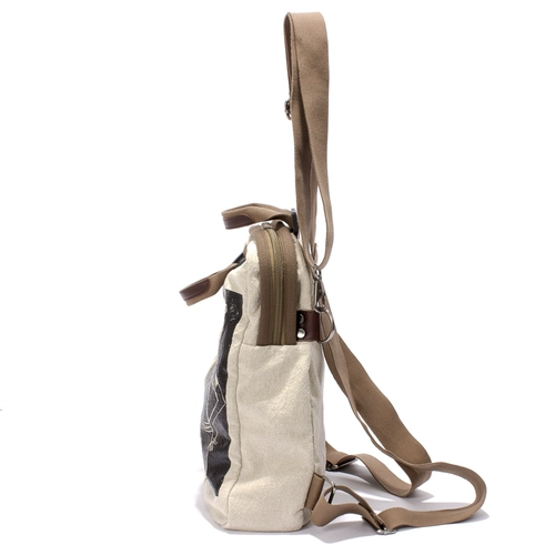 Рюкзак для отдыха, сумка для путешествий, надевается на плечо, из хлопка и льна